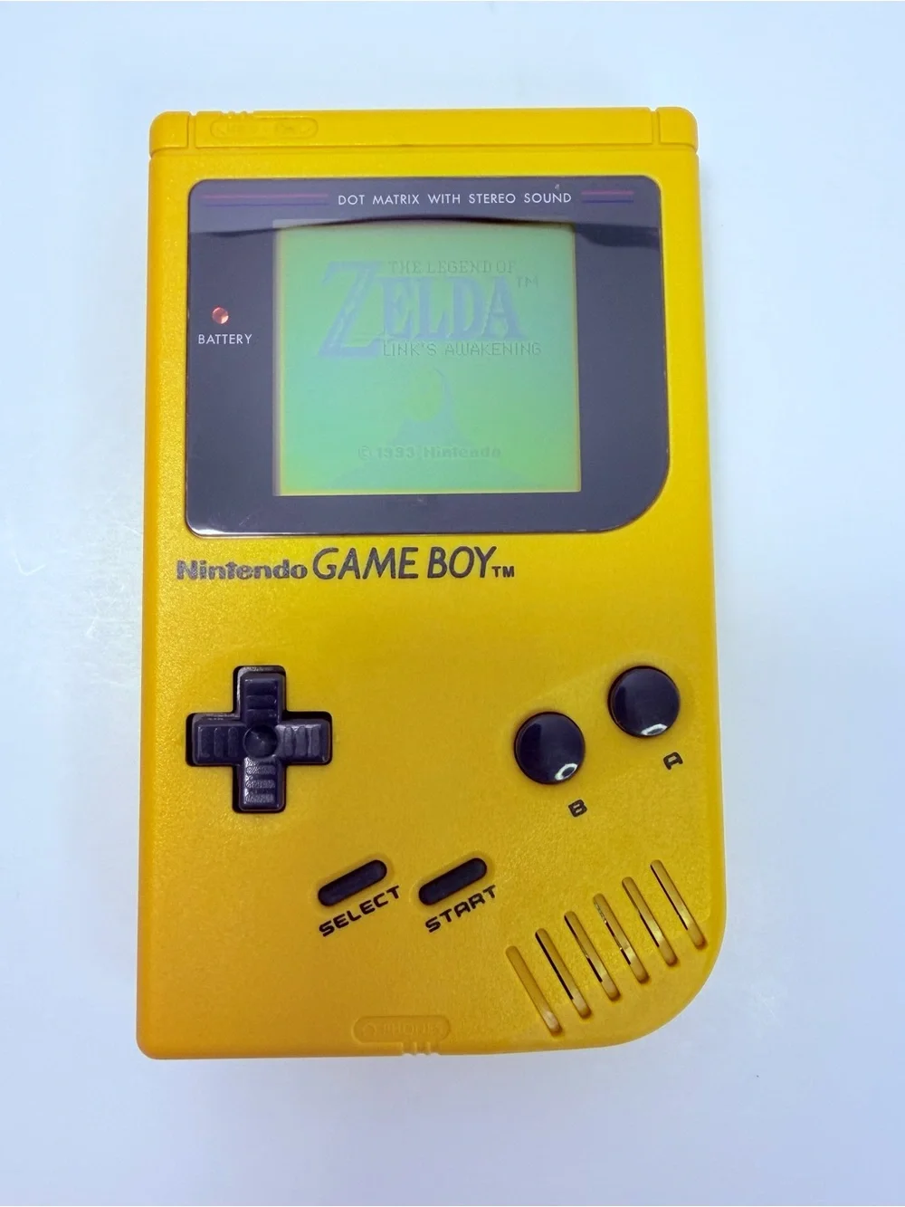 Vintage 1996 Handheld Nintendo Game Boy Yellow Color Tested Zelda Not Included**